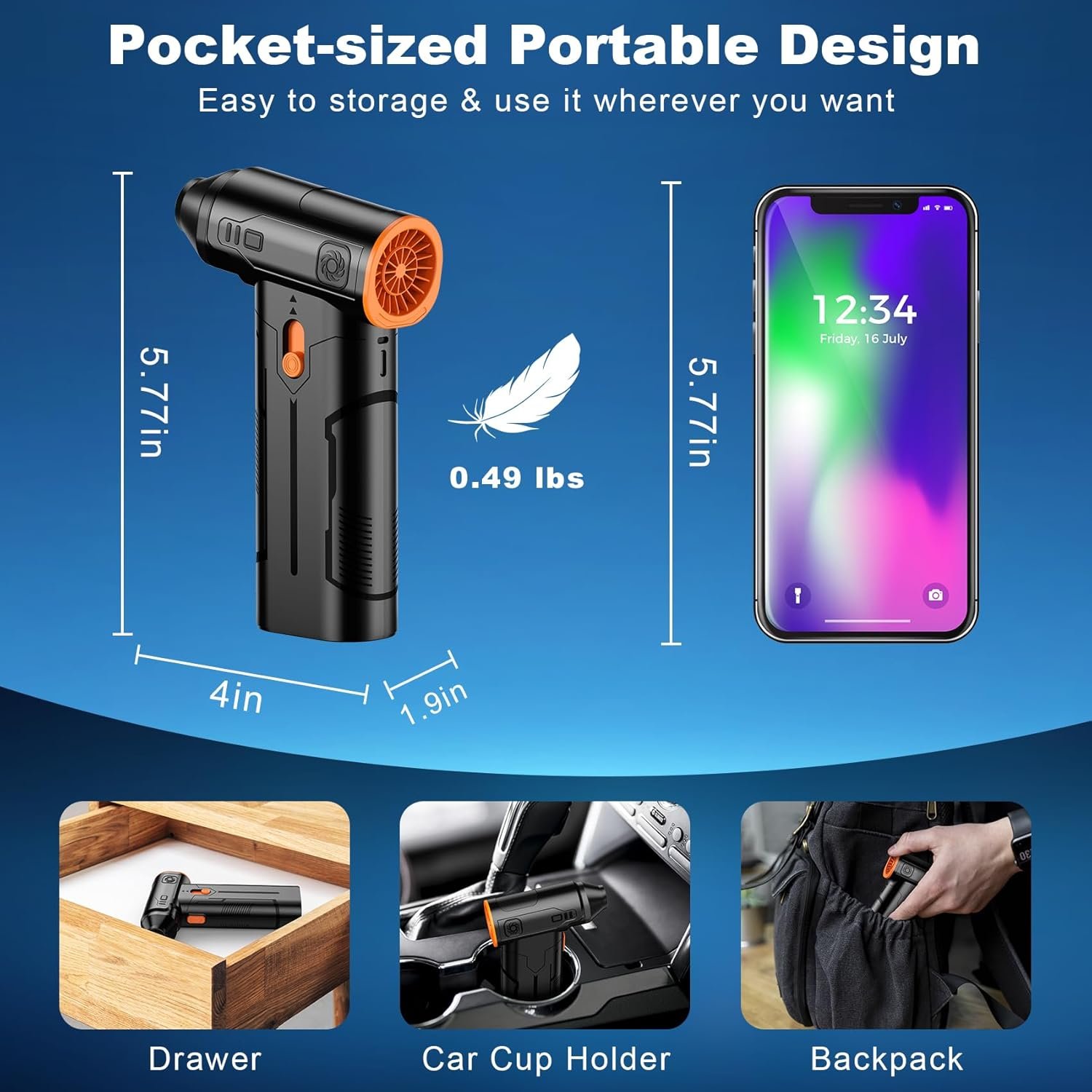 Revolutionary Compressed Air Duster: 130K RPM, Cordless & Rechargeable! - Image 7
