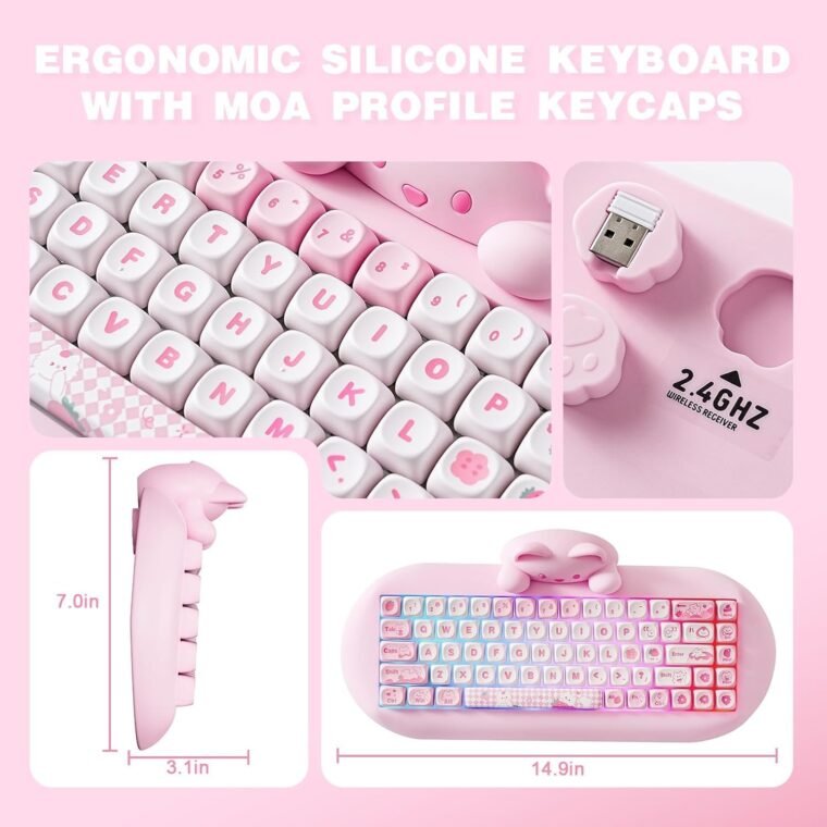 YUNZII C68: Cute Cat Wireless Mechanical Keyboard Magic! - Image 8
