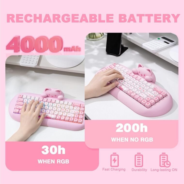 YUNZII C68: Cute Cat Wireless Mechanical Keyboard Magic! - Image 10