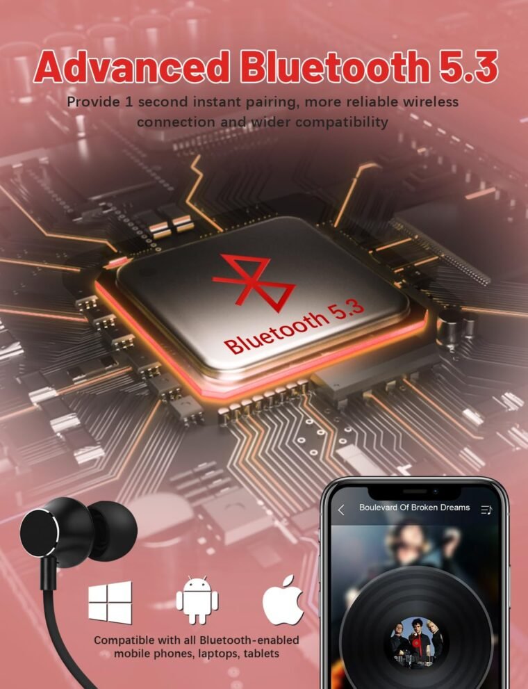 200H Neckband Bluetooth Headphones: Perfect for Sports & Work! - Image 7