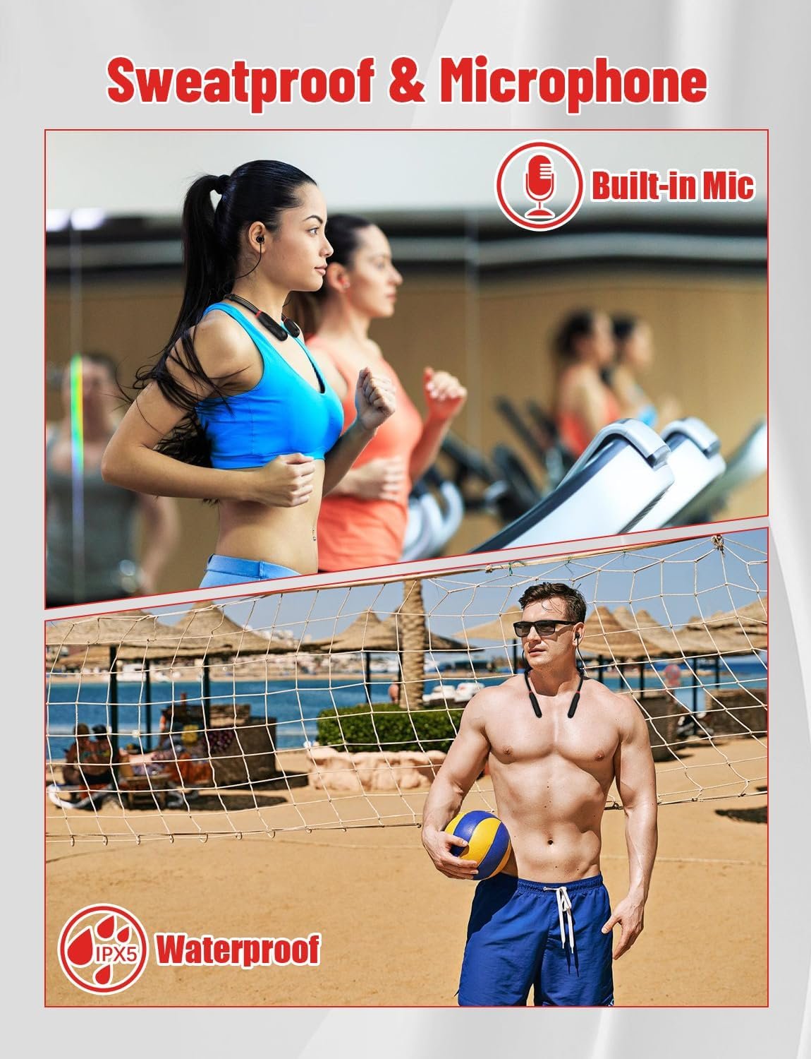 200H Neckband Bluetooth Headphones: Perfect for Sports & Work! - Image 8