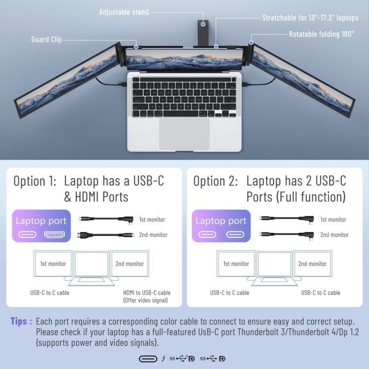 Boost Your Productivity: 14" Triple Laptop Screen Extender! - Image 4