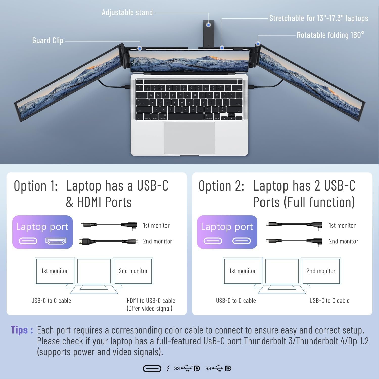 Boost Your Productivity: 14" Triple Laptop Screen Extender! - Image 4