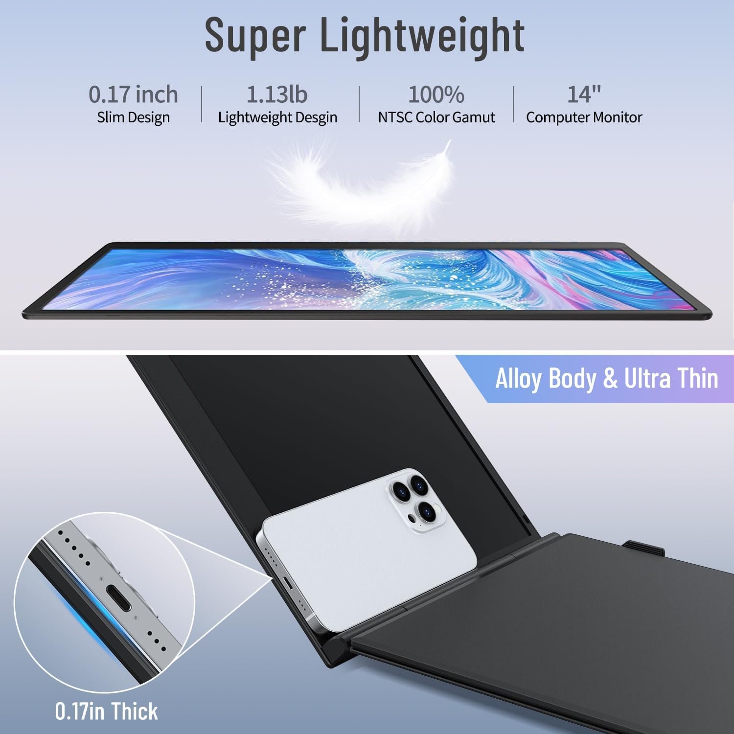 Boost Your Productivity: 14" Triple Laptop Screen Extender! - Image 6