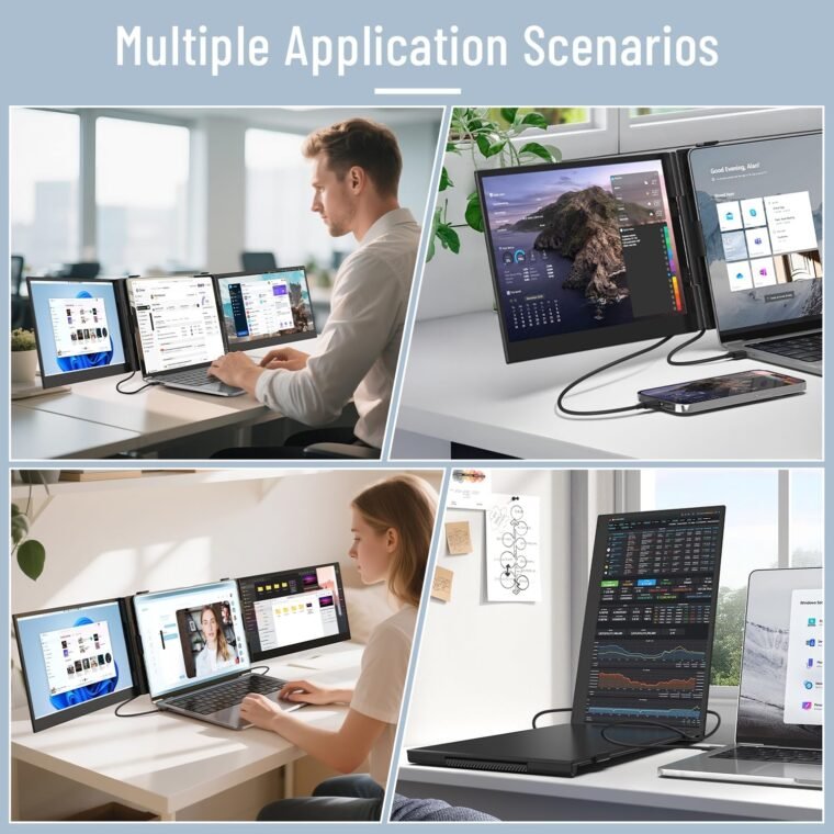 Boost Your Productivity: 14" Triple Laptop Screen Extender! - Image 7
