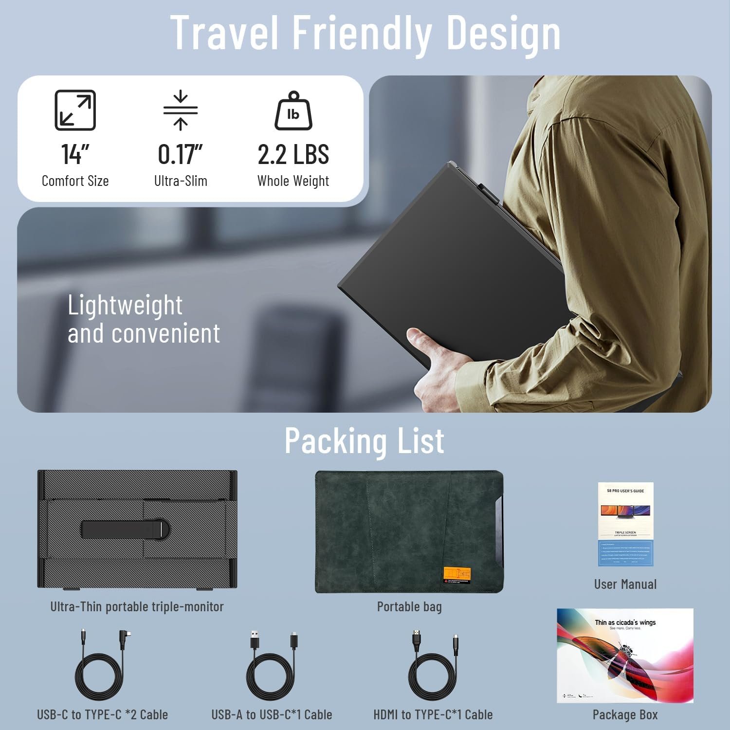 Boost Your Productivity: 14" Triple Laptop Screen Extender! - Image 8