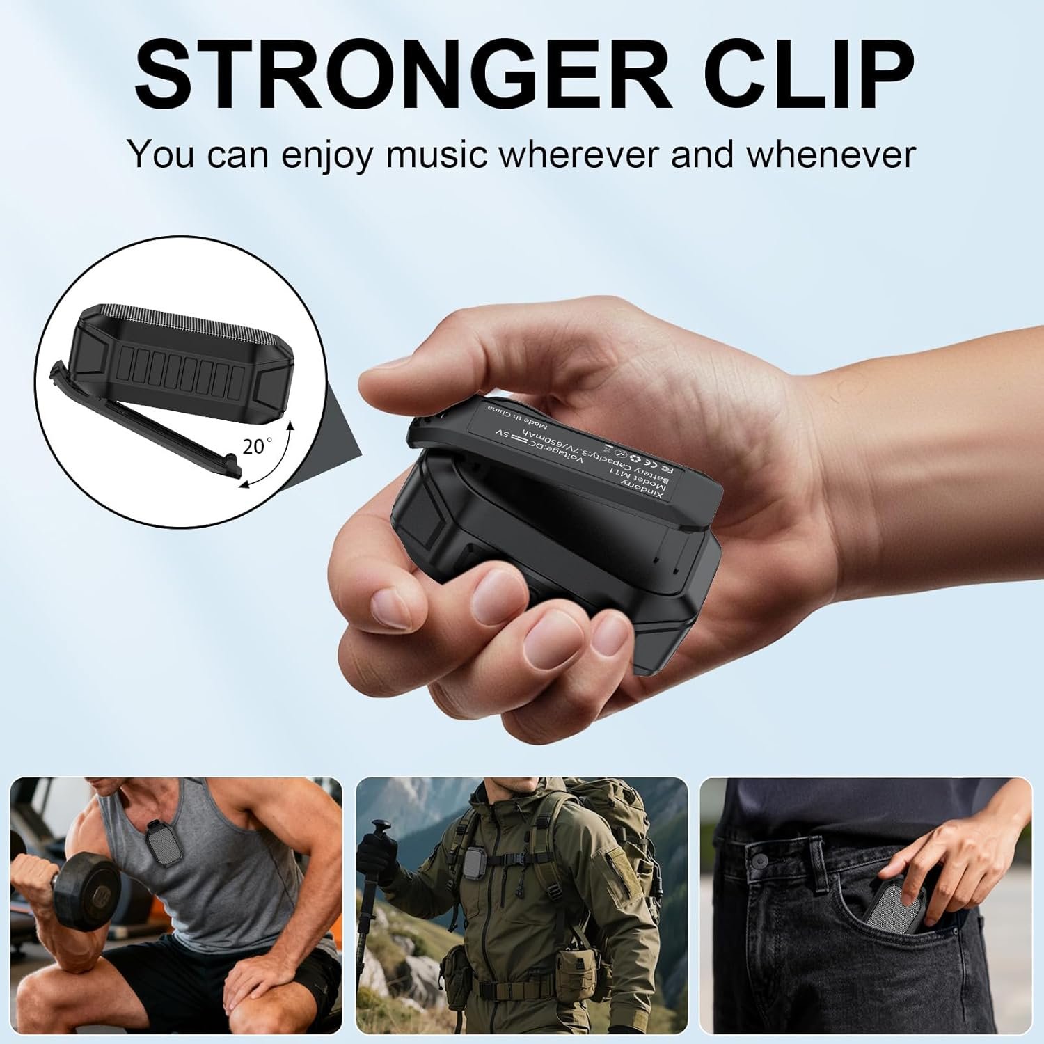 Ultimate Clip-On Bluetooth Speaker: Waterproof & Portable Fun! - Image 3