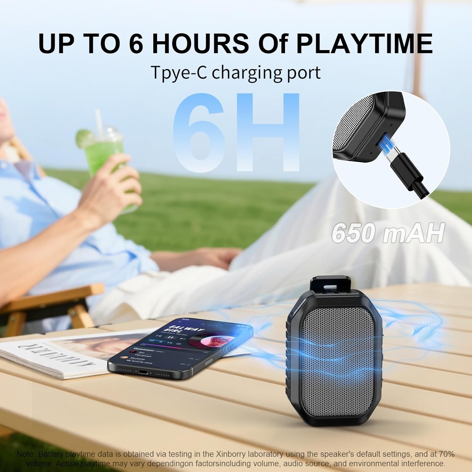 Ultimate Clip-On Bluetooth Speaker: Waterproof & Portable Fun! - Image 9