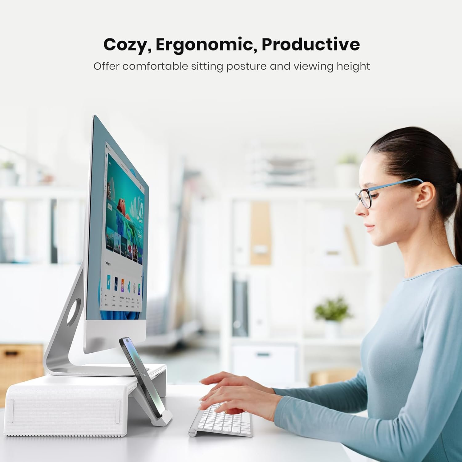 Maximize Space: Klearlook Foldable Monitor Stand Riser - Image 7