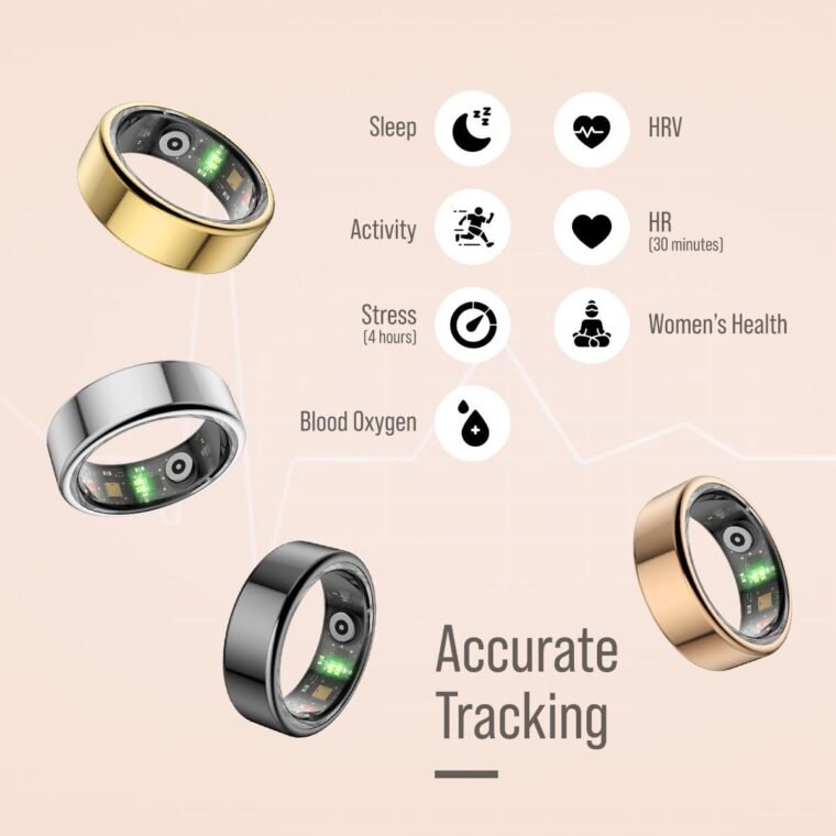 Herz P1 Smart Ring: 24/7 Health Tracker for All, No Subscription! - Image 6