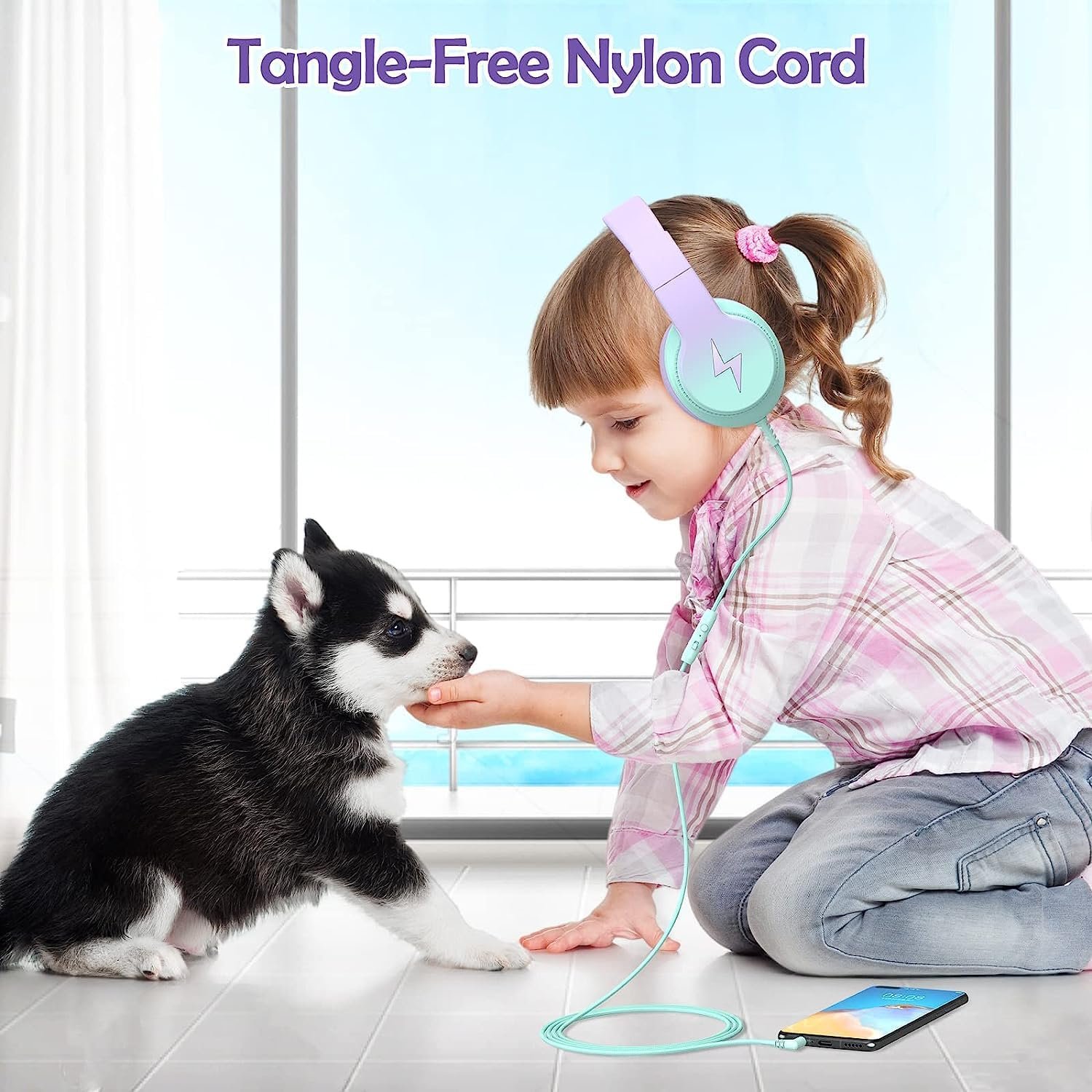 Kids Headphones: Safe, Stylish & Foldable with Mic! - Image 4