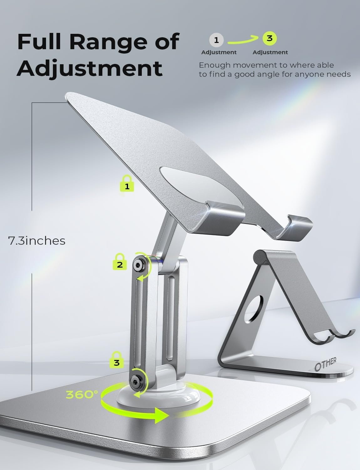 Ultimate LISEN Adjustable iPad Stand: Perfect for Desk & More! - Image 4