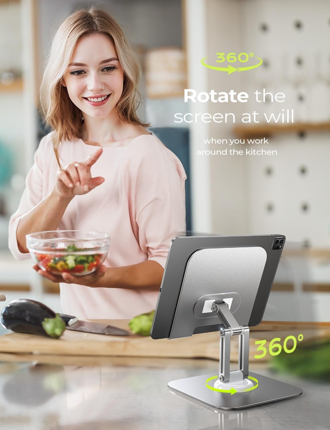 Ultimate LISEN Adjustable iPad Stand: Perfect for Desk & More! - Image 5