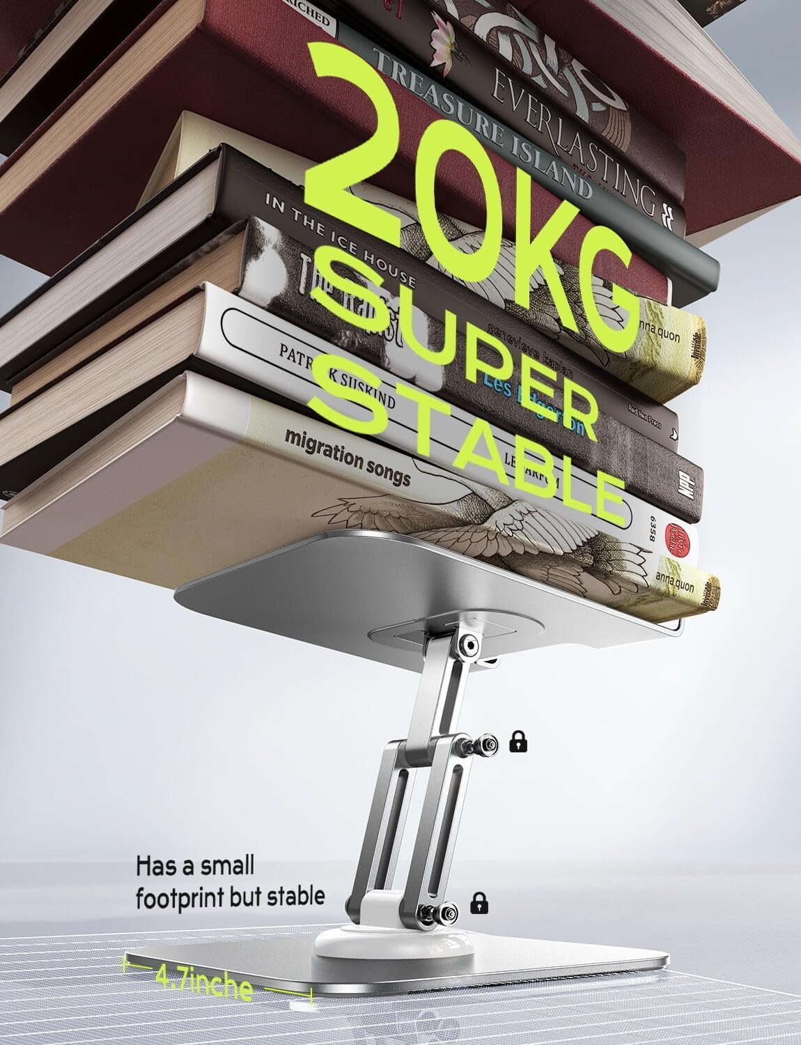 Ultimate LISEN Adjustable iPad Stand: Perfect for Desk & More! - Image 7