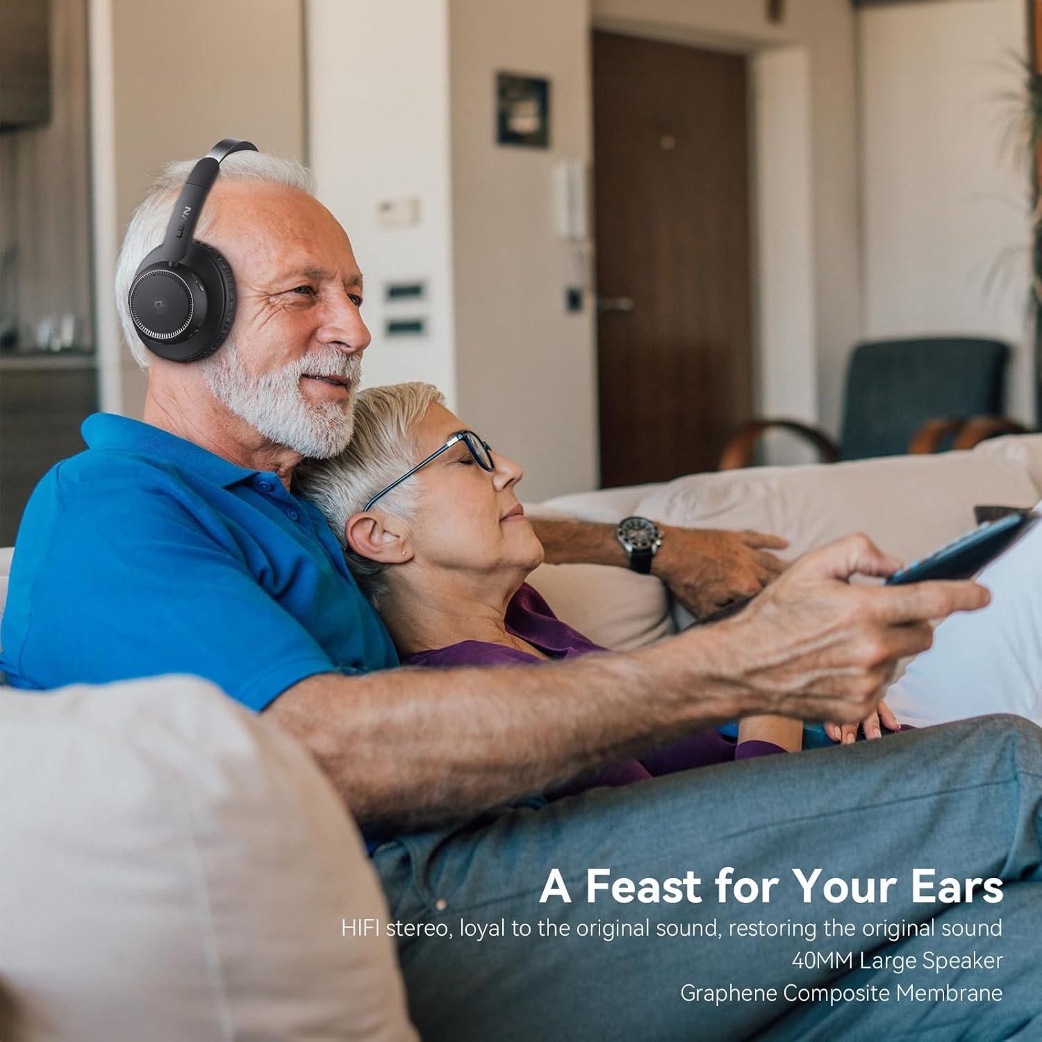 LEVN Wireless Headphones: Seamless TV Watching for Seniors! - Image 3