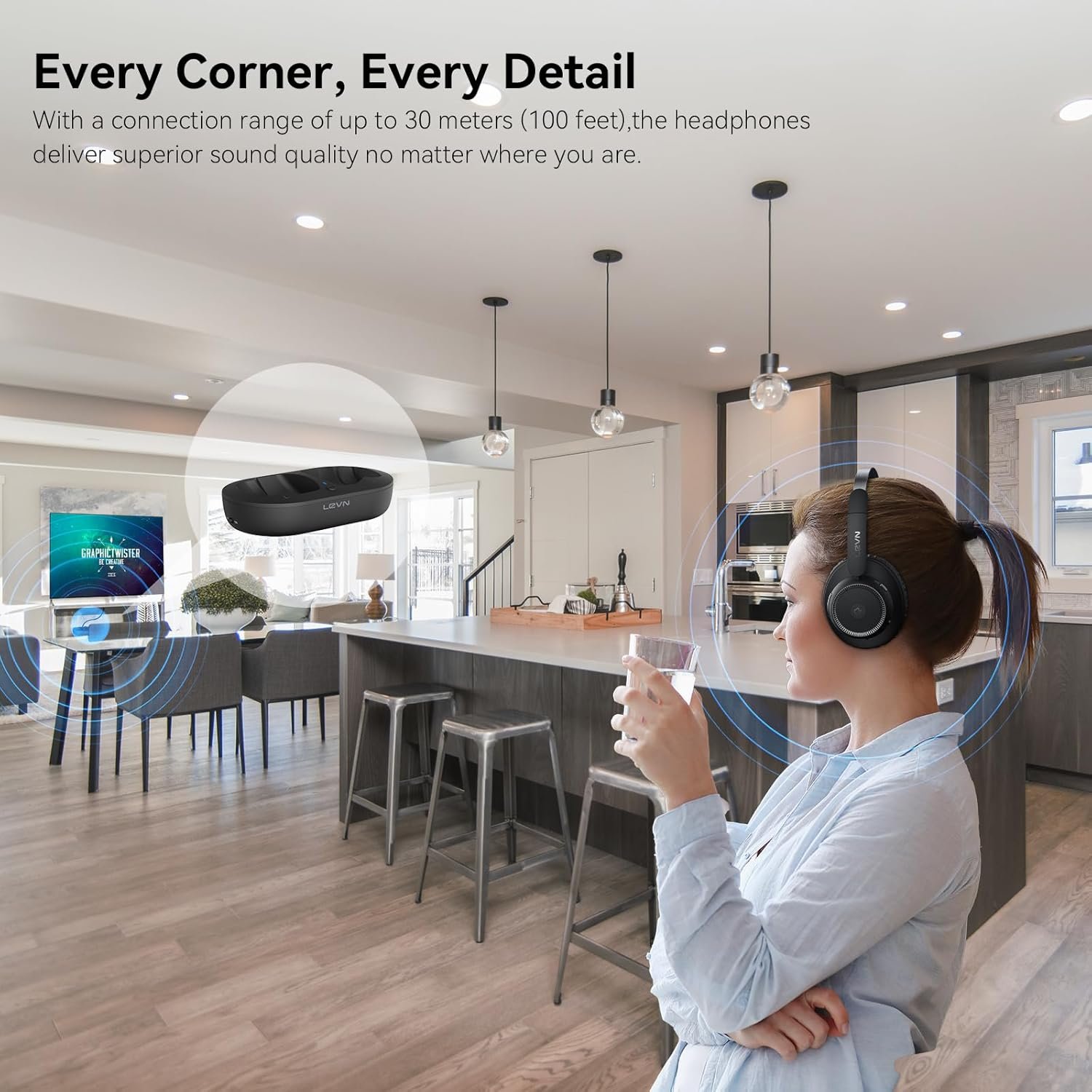 LEVN Wireless Headphones: Seamless TV Watching for Seniors! - Image 6