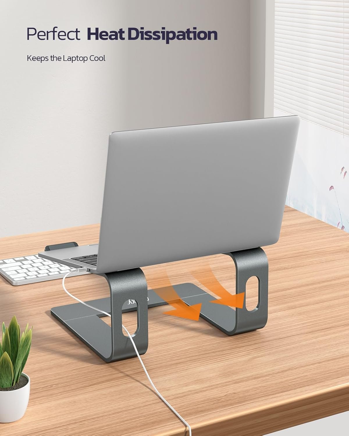Elevate Your Work: Nulaxy Aluminum Laptop Stand for Comfort - Image 5