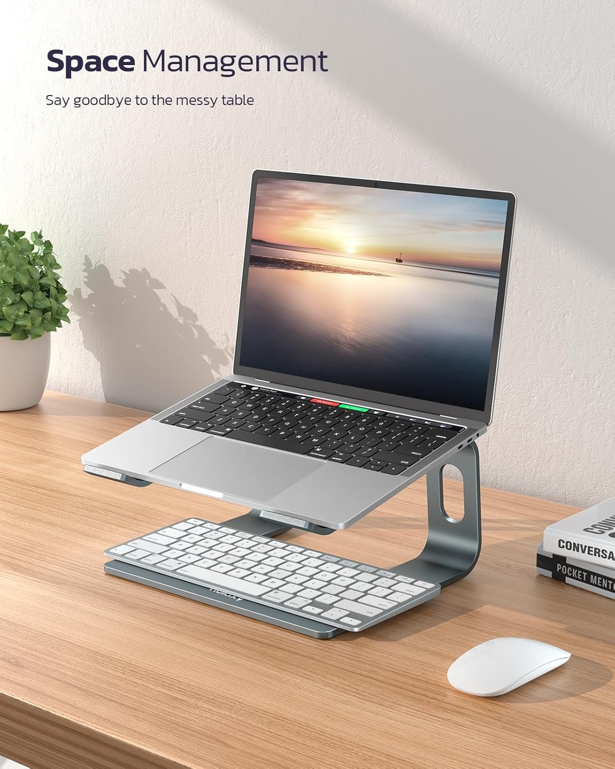 Elevate Your Work: Nulaxy Aluminum Laptop Stand for Comfort - Image 8