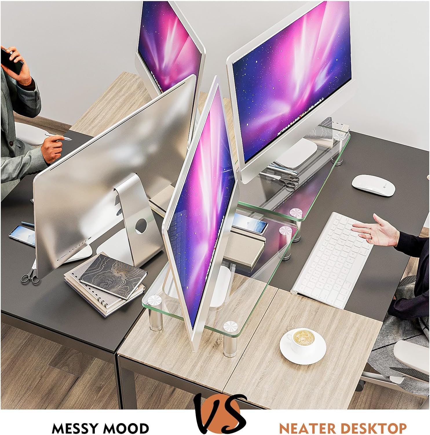 2-Pack Adjustable Monitor Risers: Elevate Your Setup! - Image 4