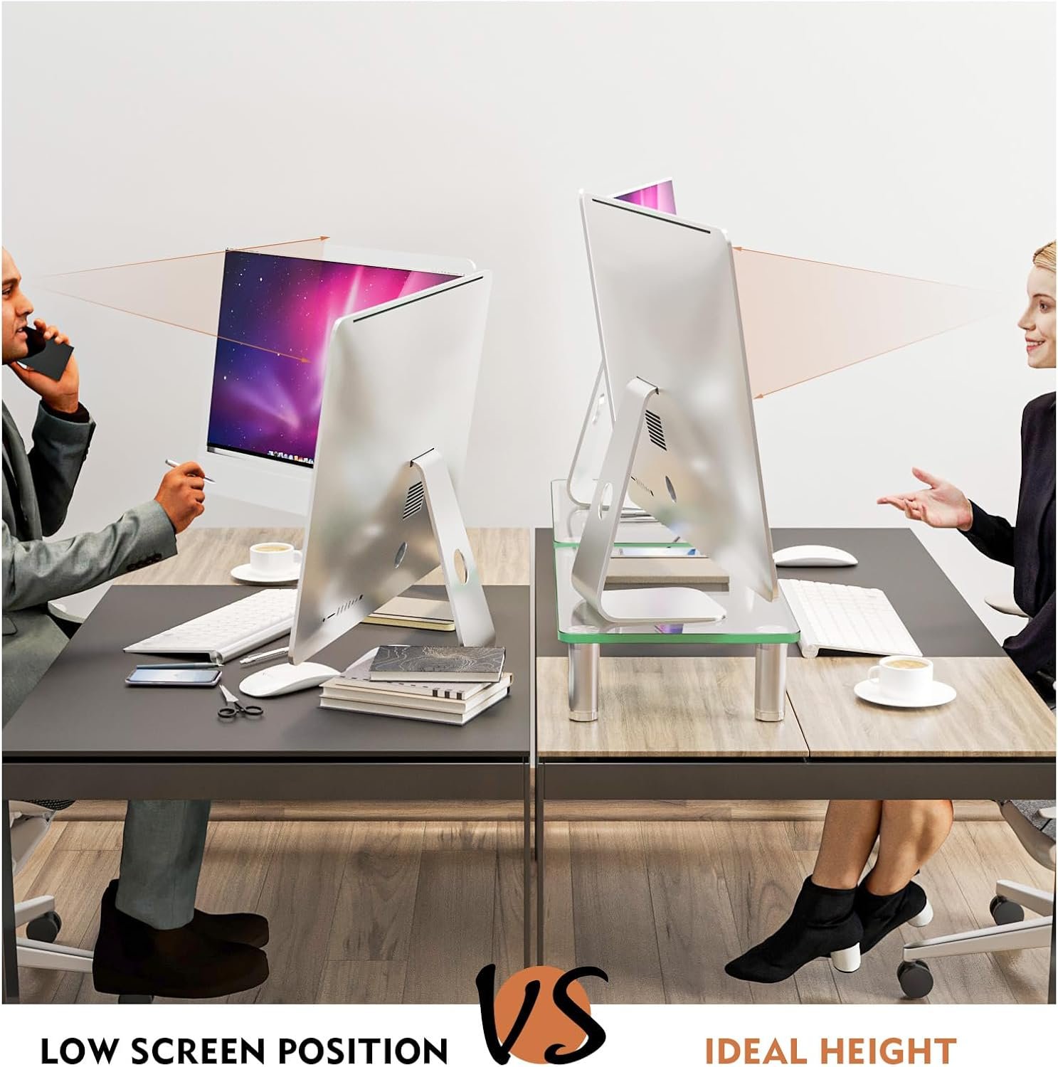 2-Pack Adjustable Monitor Risers: Elevate Your Setup! - Image 5