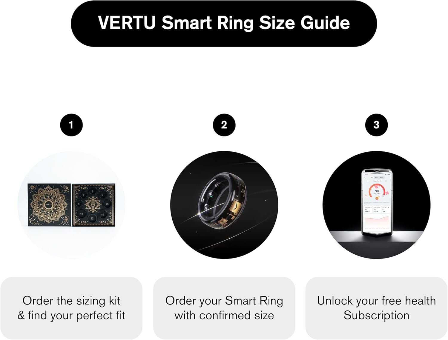 VERTU META Ring: Stylish Smart Heart Rate Monitor, Size 13 - Image 3