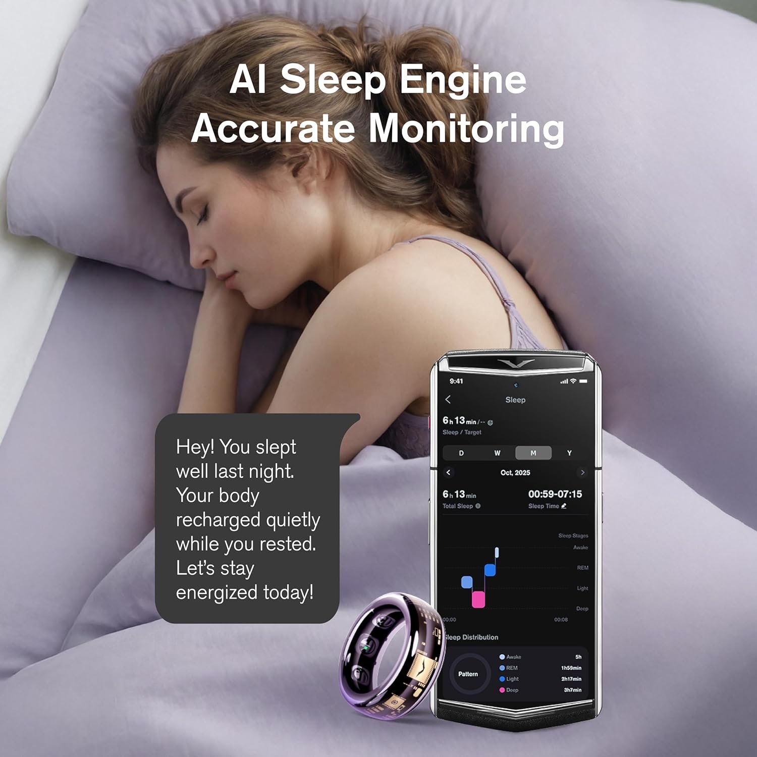 VERTU META Ring: Stylish Smart Heart Rate Monitor, Size 13 - Image 8