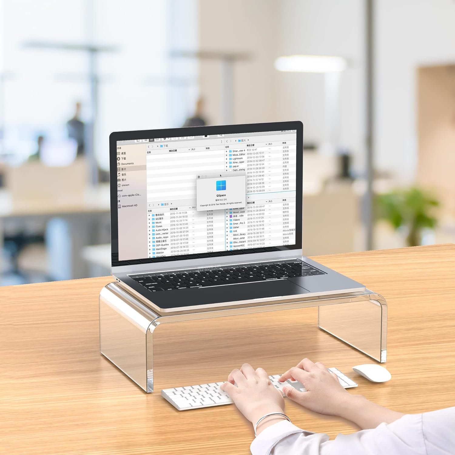 Stylish Acrylic Monitor Stand: Elevate Your Workspace Aesthetics! - Image 5