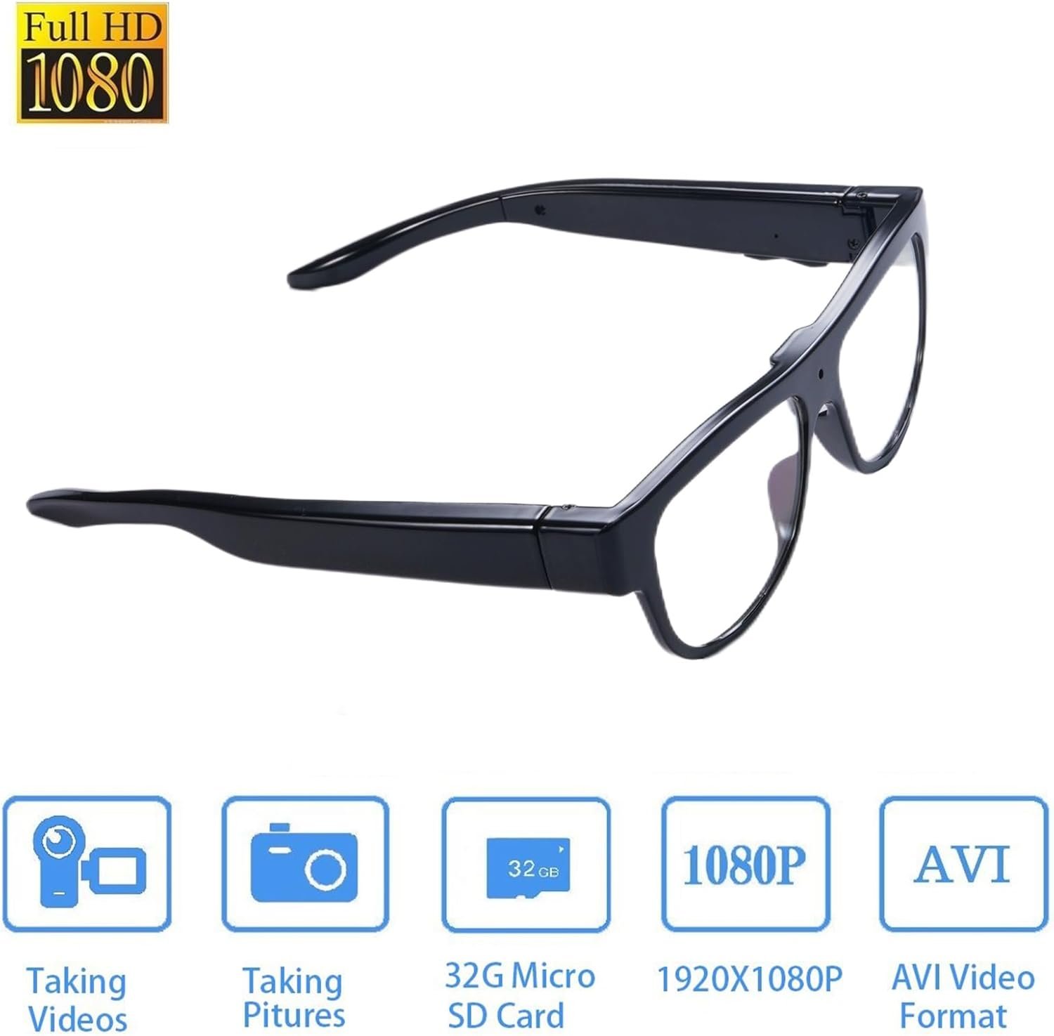 Capture Adventure: 1080p Camera Wearable Glasses w/32GB! - Image 3