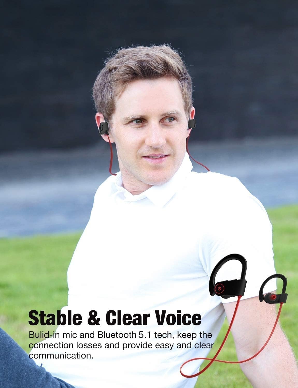 Otium Bluetooth Headphones: Waterproof Sports Earbuds for Active Life! - Image 8