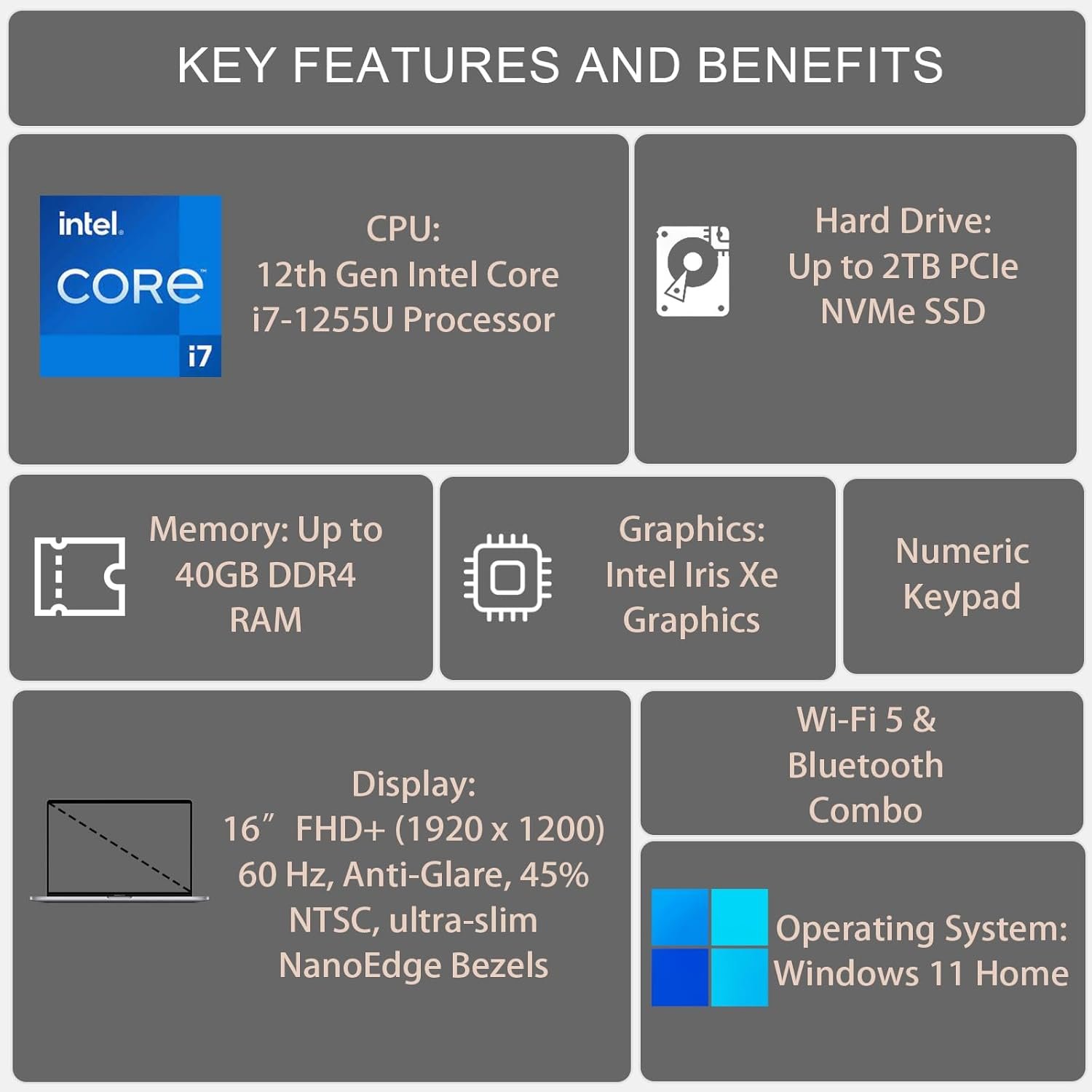 Unleash Power: ASUS Vivobook 16” FHD+, Intel i7, 1TB SSD! - Image 6