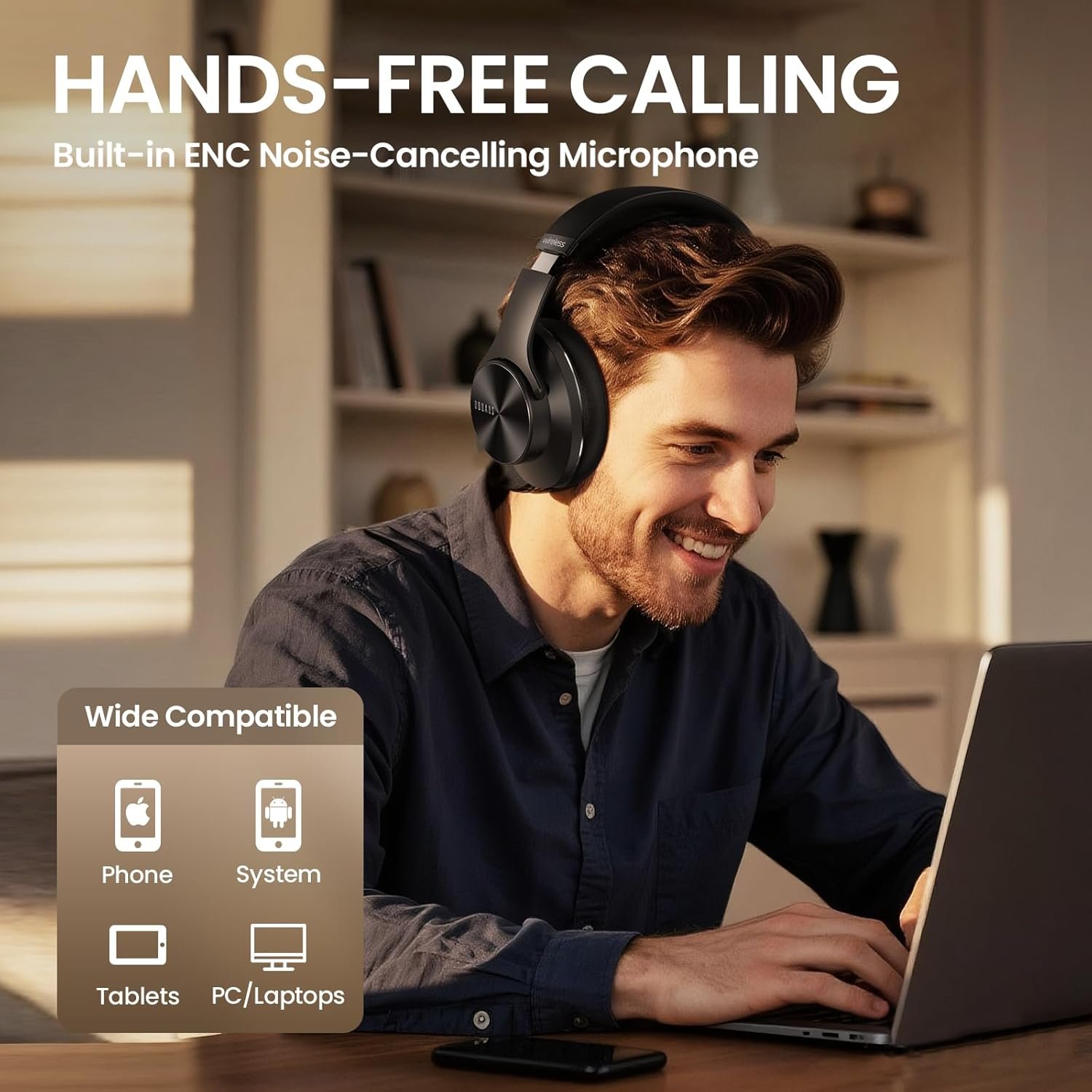 DOQAUS Bluetooth Headphones: 90H Playtime & HiFi Sound! - Image 7