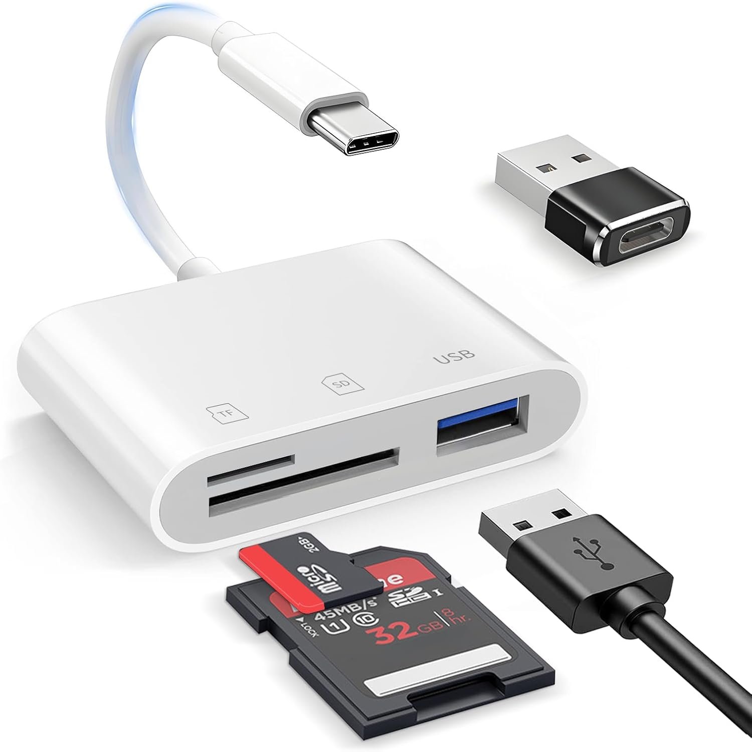3-in-1 USB C SD Card Reader: Dual Slots for iPhone & Mac! - Image 2