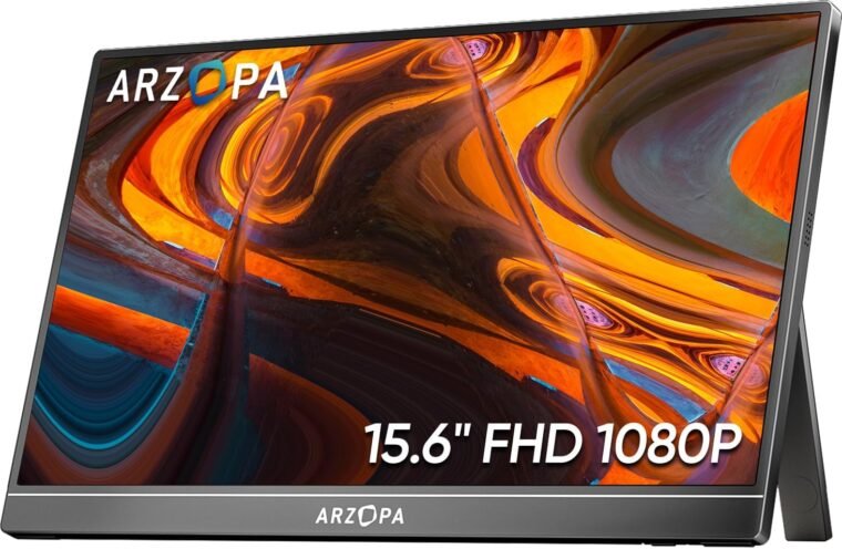 ARZOPA 15.6'' FHD Portable Monitor: Ultimate On-the-Go Display! - Image 2
