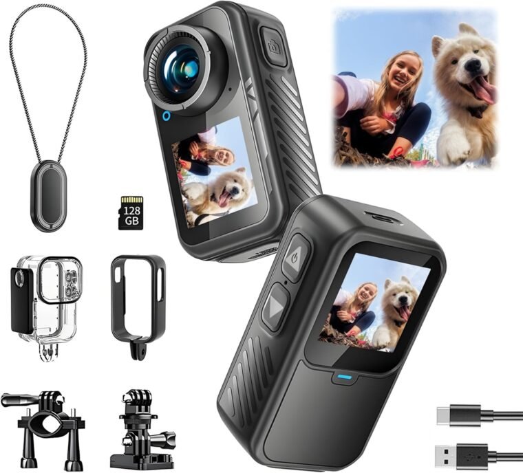 Capture Every Angle: Dual Screen 128G Action Camera! - Image 2