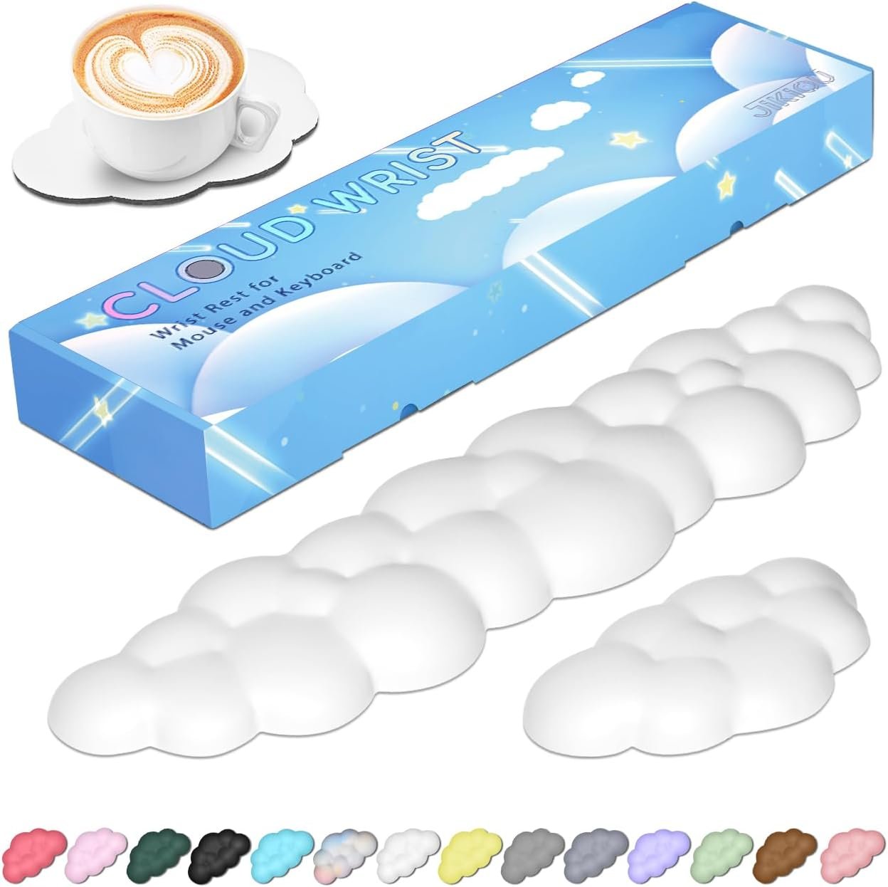 JIKIOU Cloud Keyboard Wrist Rest: Comfort & Relief Awaits! - Image 2