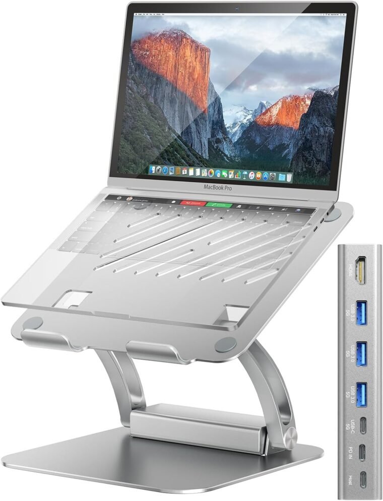 Maximize Comfort: tounee Laptop Stand & USB-C Hub Combo! - Image 2