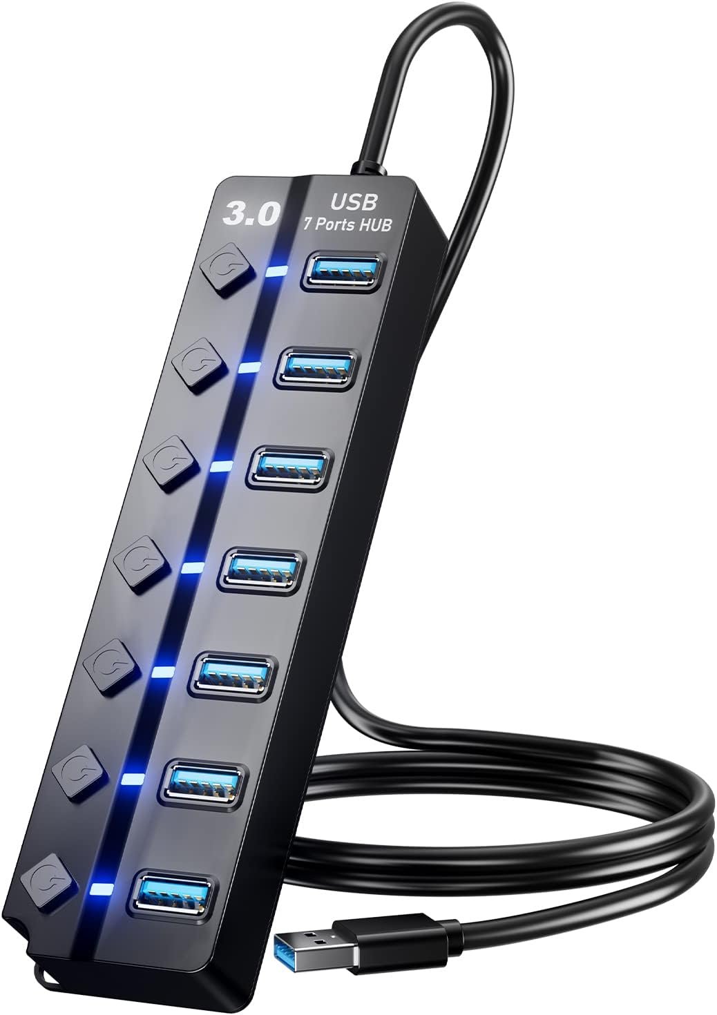 PANPEO 7-Port USB 3.0 Hub: Ultimate Data Hub Splitter! - Image 2