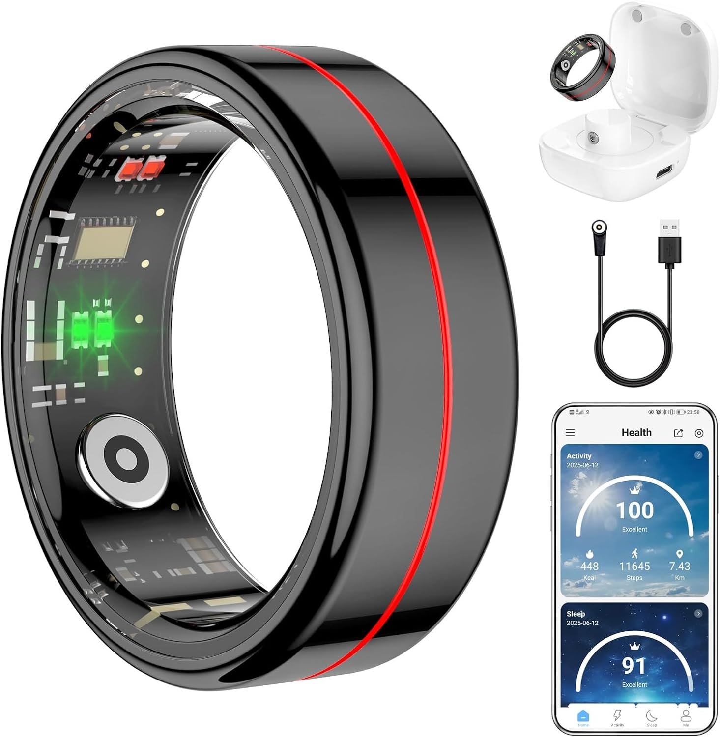 Smart Health Tracking Ring for All: Heart Rate & More! - Image 2