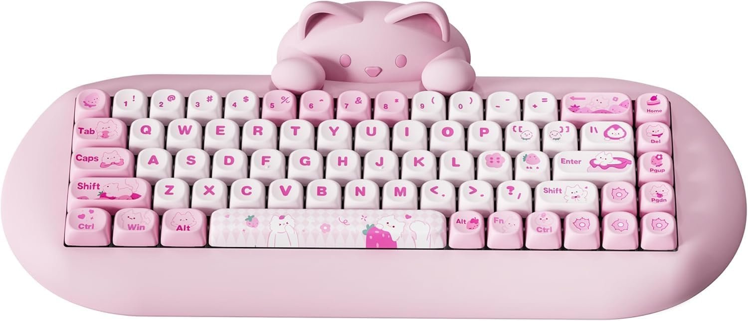 YUNZII C68: Cute Cat Wireless Mechanical Keyboard Magic! - Image 2