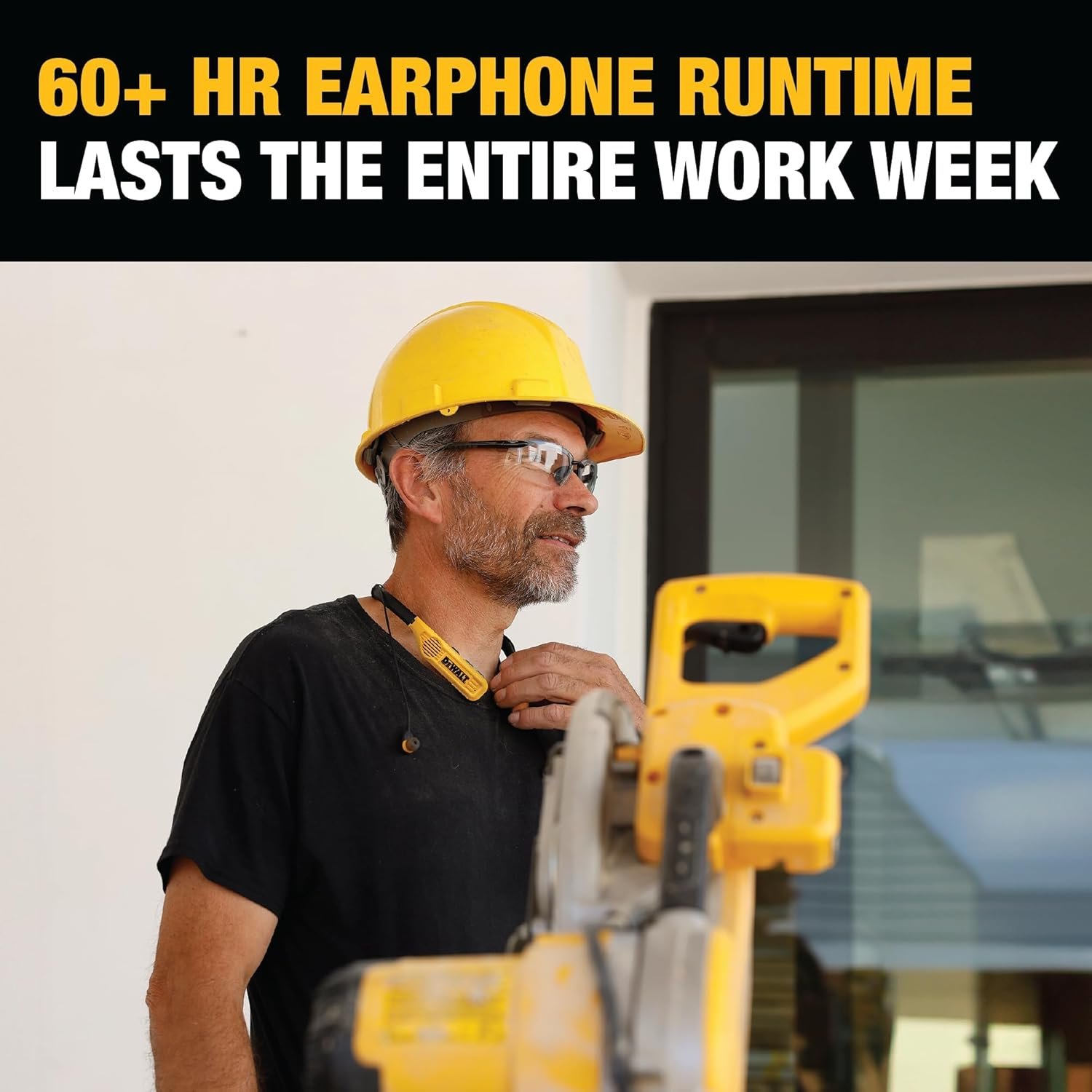 DEWALT 2-in-1 Neckband Headphones: 60+ Hrs of Music & Calls! - Image 4
