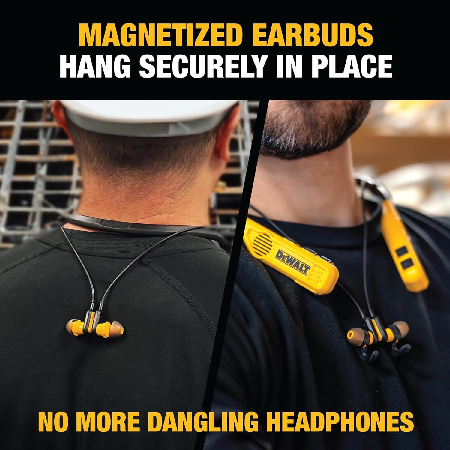 DEWALT 2-in-1 Neckband Headphones: 60+ Hrs of Music & Calls! - Image 9