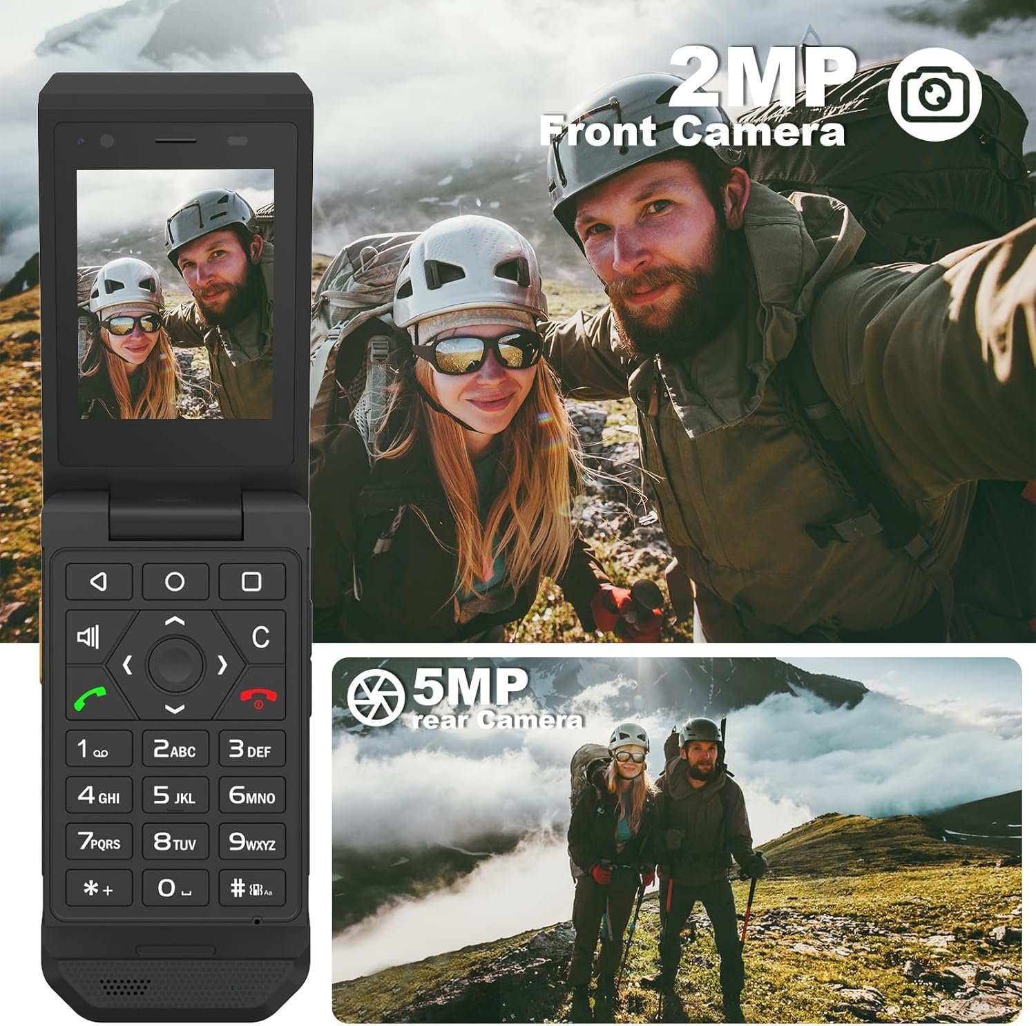 Unifone S22 Rugged Flip Phone: Durable, Smart & Waterproof! - Image 5