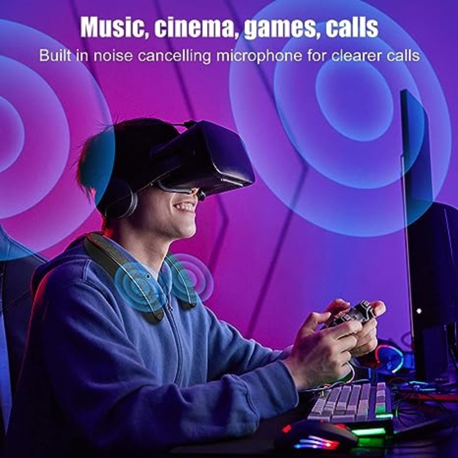 Immerse in Sound: Bluetooth 5.3 Neck Speaker with 3D Surround - Image 7