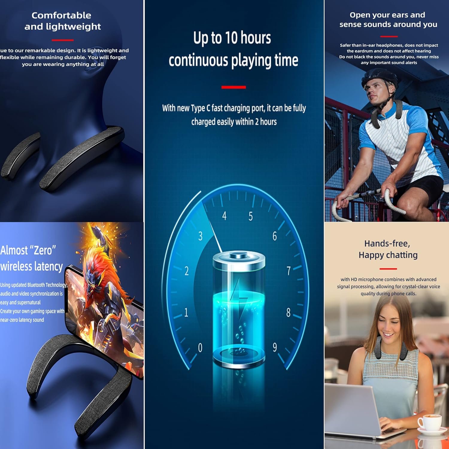 Immerse in Sound: Bluetooth 5.3 Neck Speaker with 3D Surround - Image 8