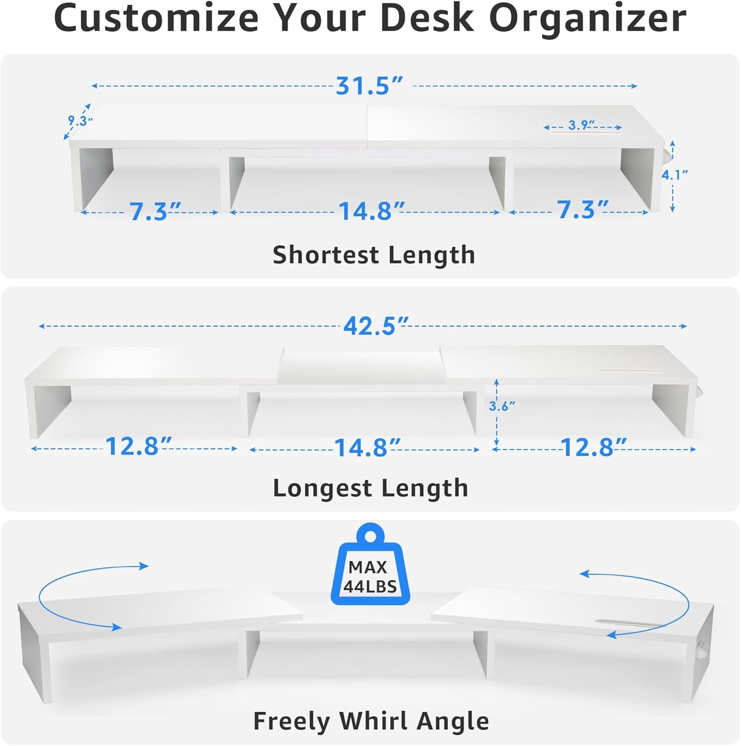 Revamp Your Workspace: Dual Monitor Stand Riser + Smartphone Holder - Image 4