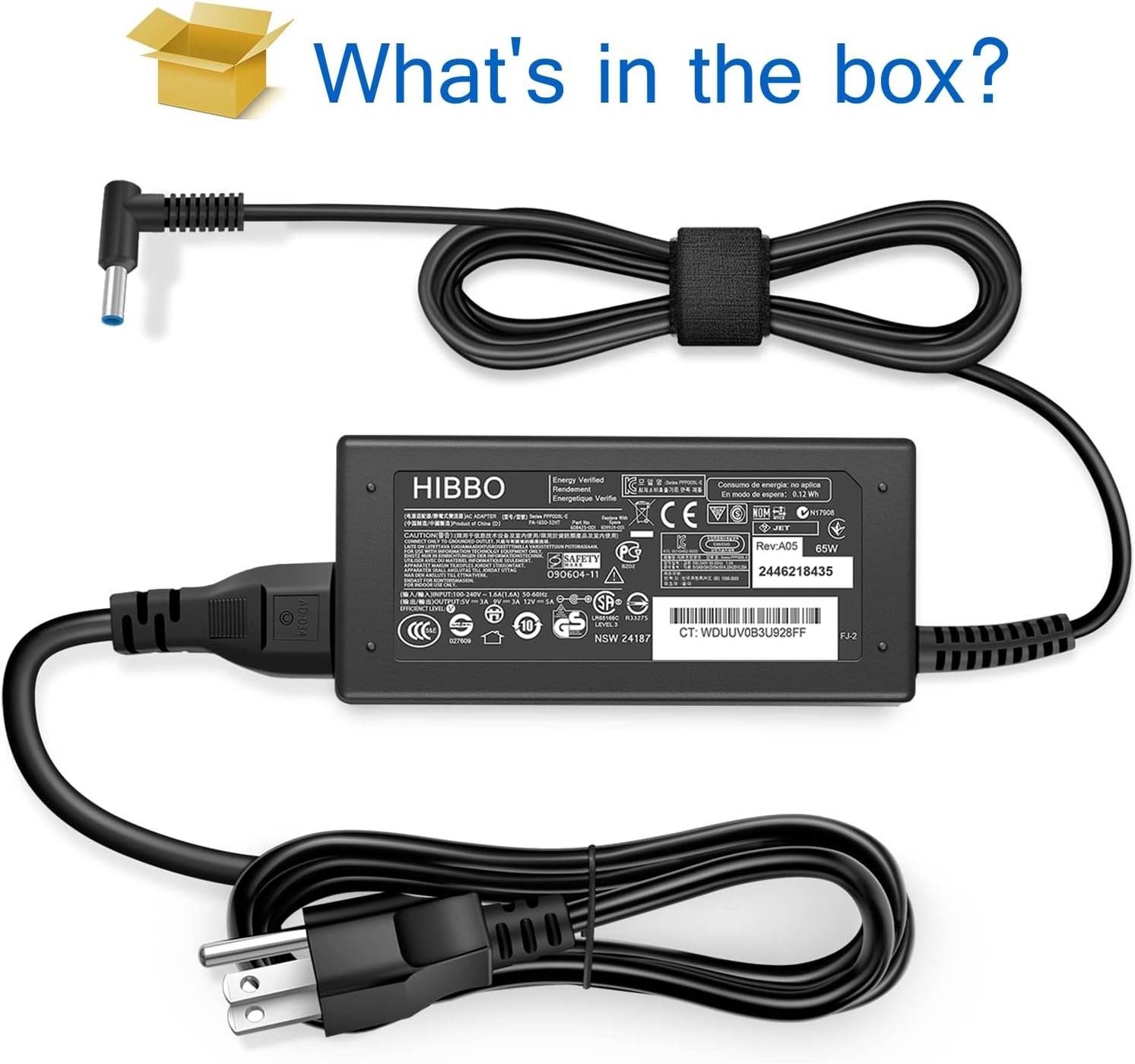 HP Laptop Charger 65W/45W - Smart Blue Tip Power Adapter! - Image 8