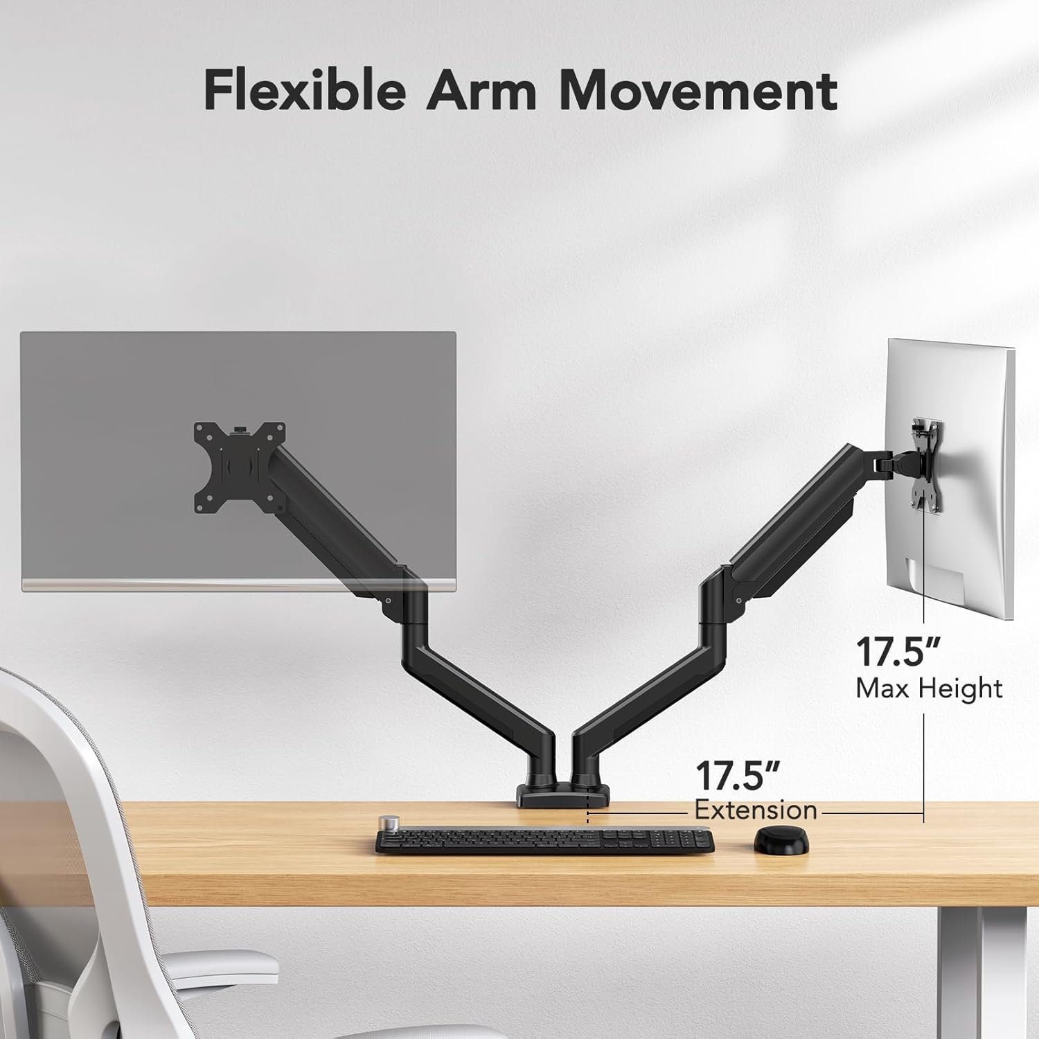 HUANUO Dual Monitor Mount: Adjustable & Versatile Stand! - Image 5