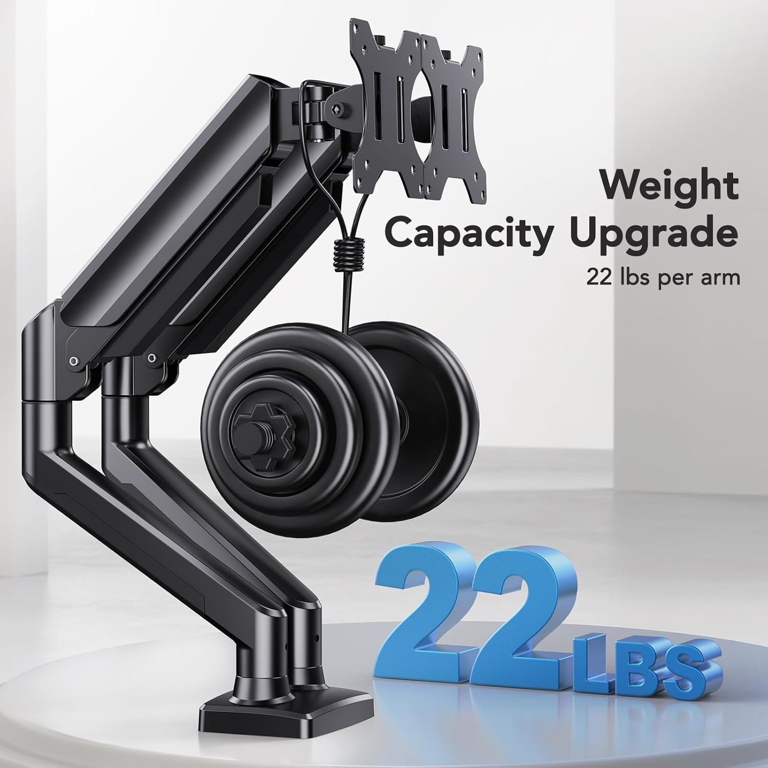 HUANUO Dual Monitor Mount: Adjustable & Versatile Stand! - Image 6