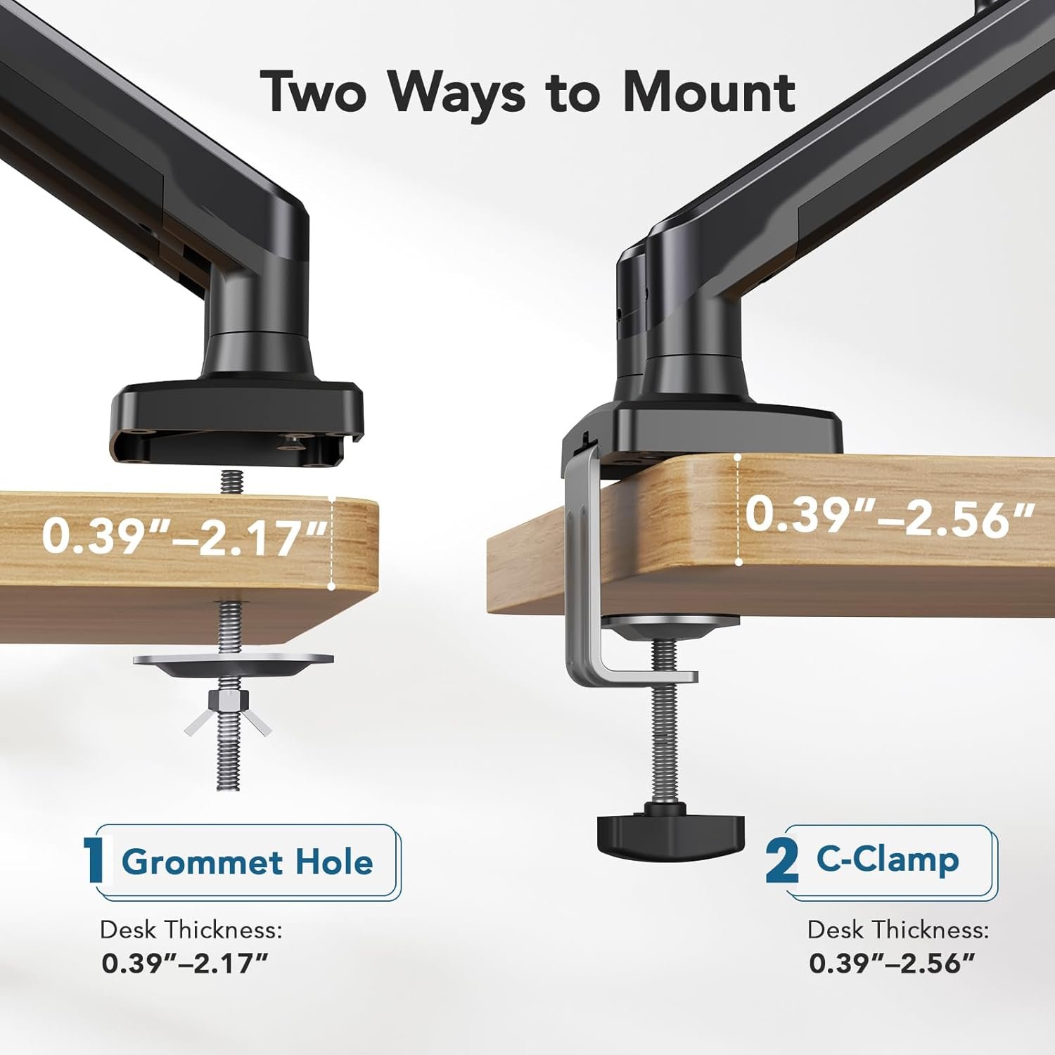 HUANUO Dual Monitor Mount: Adjustable & Versatile Stand! - Image 8