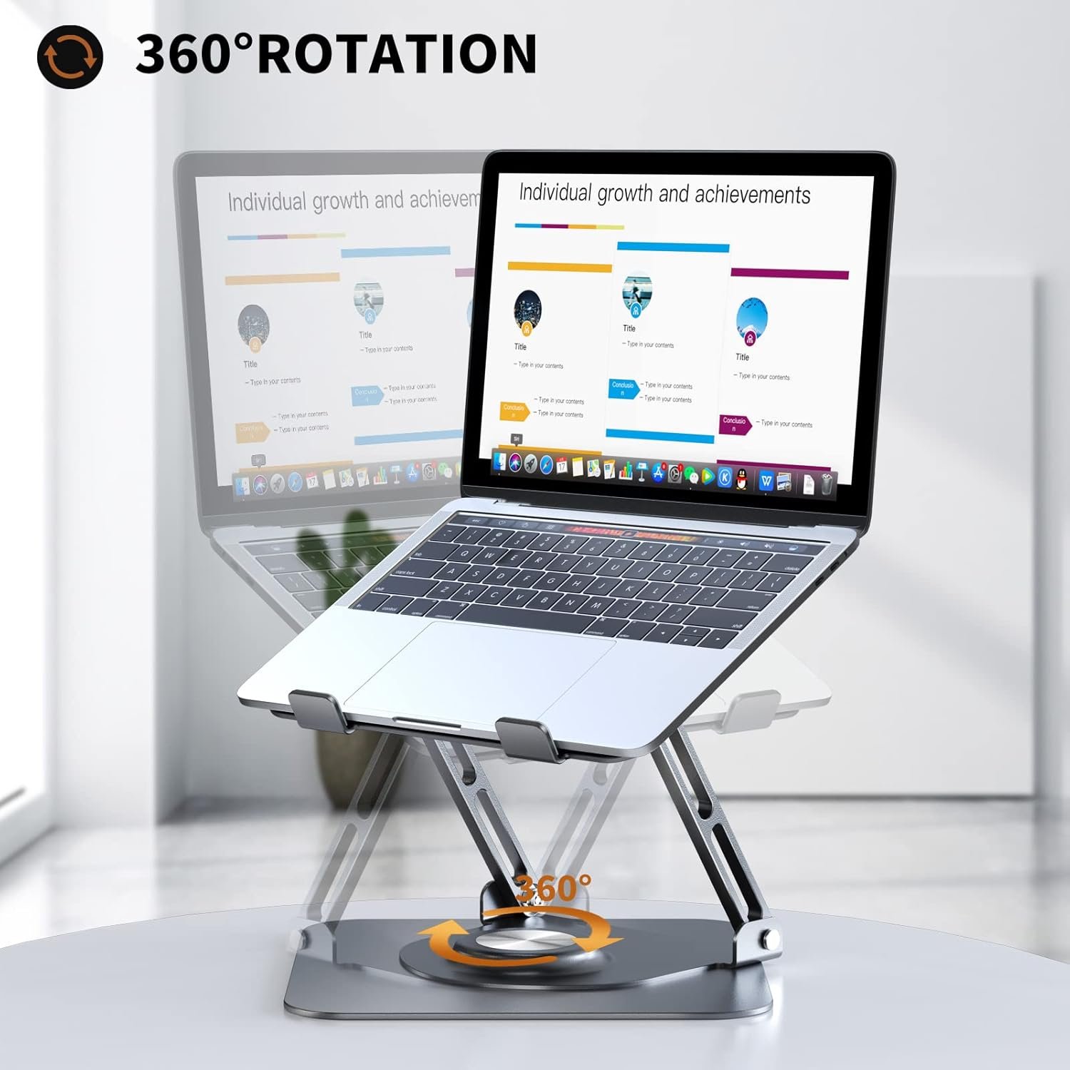 Ultimate Laptop Stand: Ergonomic, Portable & 360° Rotatable! - Image 3
